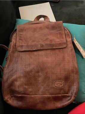 Bed Stu patsy backpck Brown Perforated Leather Backpack